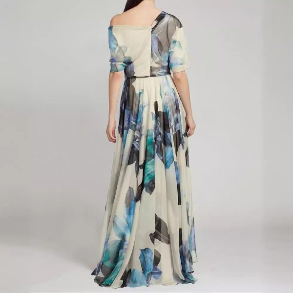 New Bohemian holiday style in Europe and America with Lolita big skirt printed dress - Image 3
