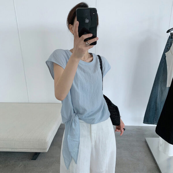 Gentle and elegant atmosphere chiffon skirt female 2025 summer new elastic waist loose dress - Image 7