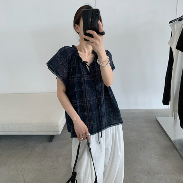 Gentle and elegant atmosphere chiffon skirt female 2025 summer new elastic waist loose dress - Image 2